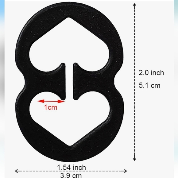 LUCSIS Racer Back Bra Conversion Clips In 4 Colors With Bra Straps - Picture 4 of 7